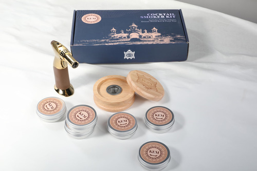 Kit-ahumador-cocteleria Soplete Para Coctel Bourbon 6 Tipo