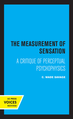 Libro The Measurement Of Sensation: A Critique Of Percept...