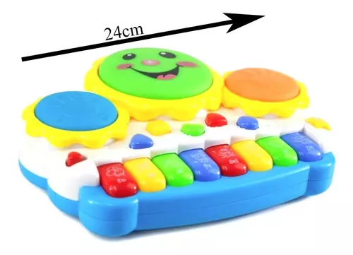 Brinquedo Piano Teclado Infantil Musical Reflete Luzes Coloridas