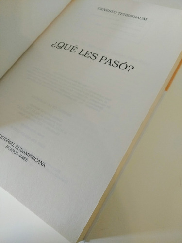 ¿qué Les Pasó? - Ernesto Tenembaum - Impecable Estado!! (Usado)