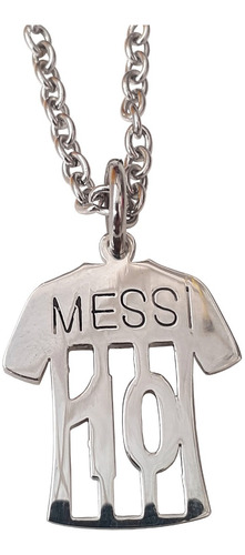 Dije Camiseta Messi 10 + Cadena - Acero Quirúrgico Nacional