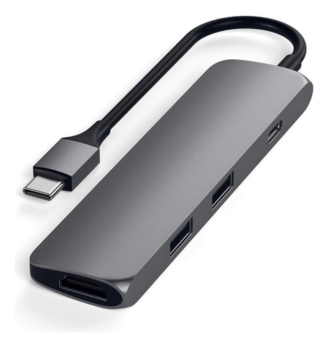 Satechi Slim Type-c Multi-port Adaptador Con Pases Usb-c, 4k