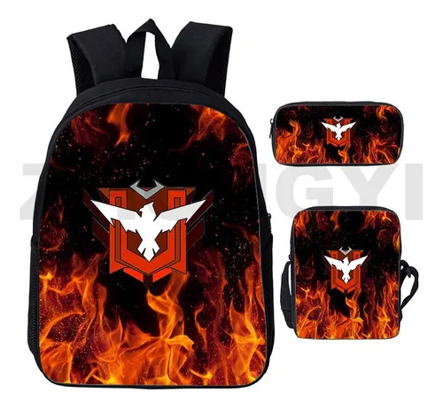 Mochilas 3d Free Fire Garena 3 En 1 Para Adolescentes Po u