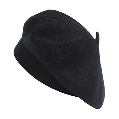 Gorros, Sombreros Y Boinas Reversible De Color Negro
