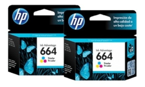 Pack Hp 664 Tricolor Originales