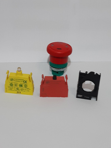 Boton Paro De Emergencia Iluminado Led 110v + Contacto Nc (Usado)