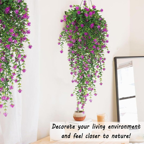 2 Pcs Plantas Colgantes Artificiales Decorativas,colgantes