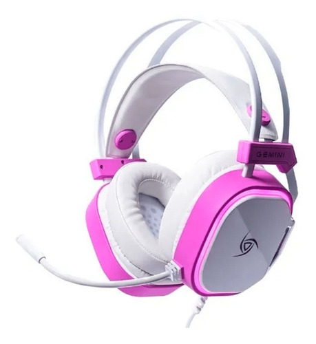 Audifono Vsg Gemini Blanco Con Rosa, Rgb Alámbrico 3.5mm