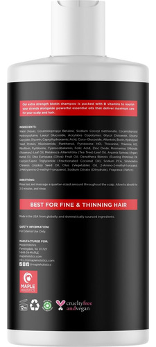 Shampoo Ultra Biotina Para Cabelos Ralos - Shampoo Volumizan