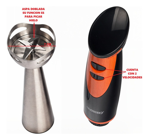 Minipimer Batidora De Inmersion Multimixer De Mano 350w