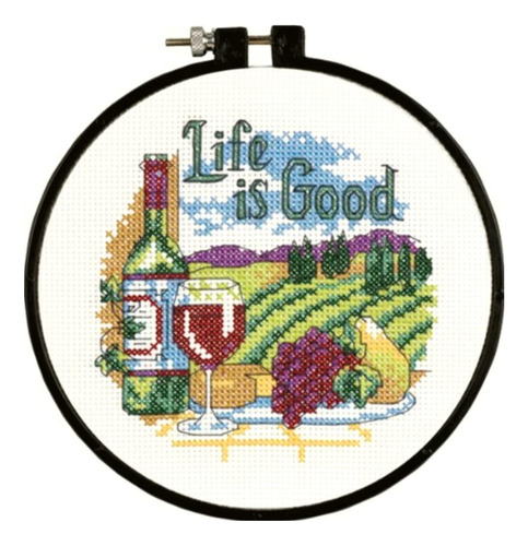 Dimensions 447525 Learn-a-craft Life Is Good Kit De Punto De
