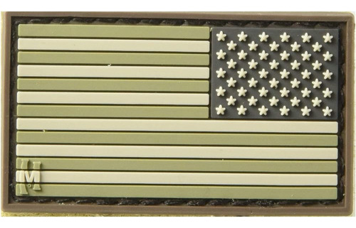 Maxpedition Gear Reverse Usa Flag Patch Pequeño, Árido, 2 X