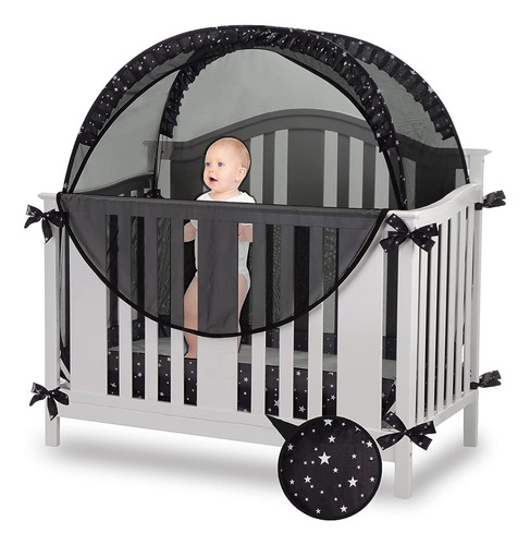 Zxplo Safety Crib Tent Para Mantener Al Bebé En Pop-up Mosqu