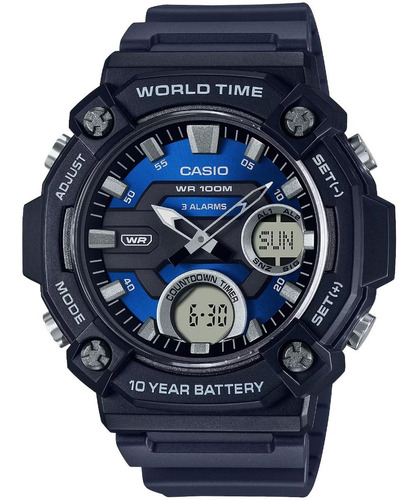 Reloj Casio Core Aeq-120w  10 Años De Batería 100m Wp