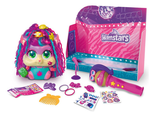 Hamstars Popstar World Tour Bus Con Microfono Y  Accesorios