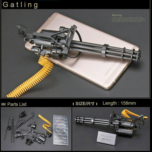 Gatling - M134, Arma Escala 1/6 Action Figure Já Vem Montada
