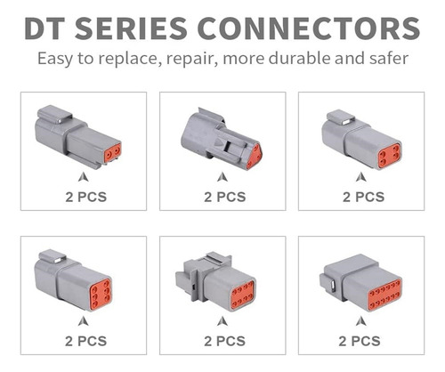 12 Kits De Conectores De La Serie Dt, 2, 3, 4, 6, 8, Conecto