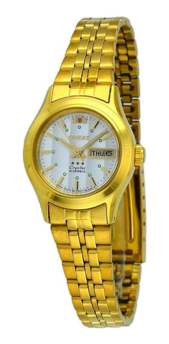 Reloj Mujer Orient Fnq0400fw Automátic Pulso Dorado Just Wat