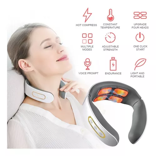 MASAJEADOR ELECTRICO CUELLO CERVICAL ELECTROMAGNETICO CALOR HOGAR