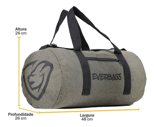 Imagem 4 de 4 de Bolsa Mala De Treino Esporte Academia Everbags
