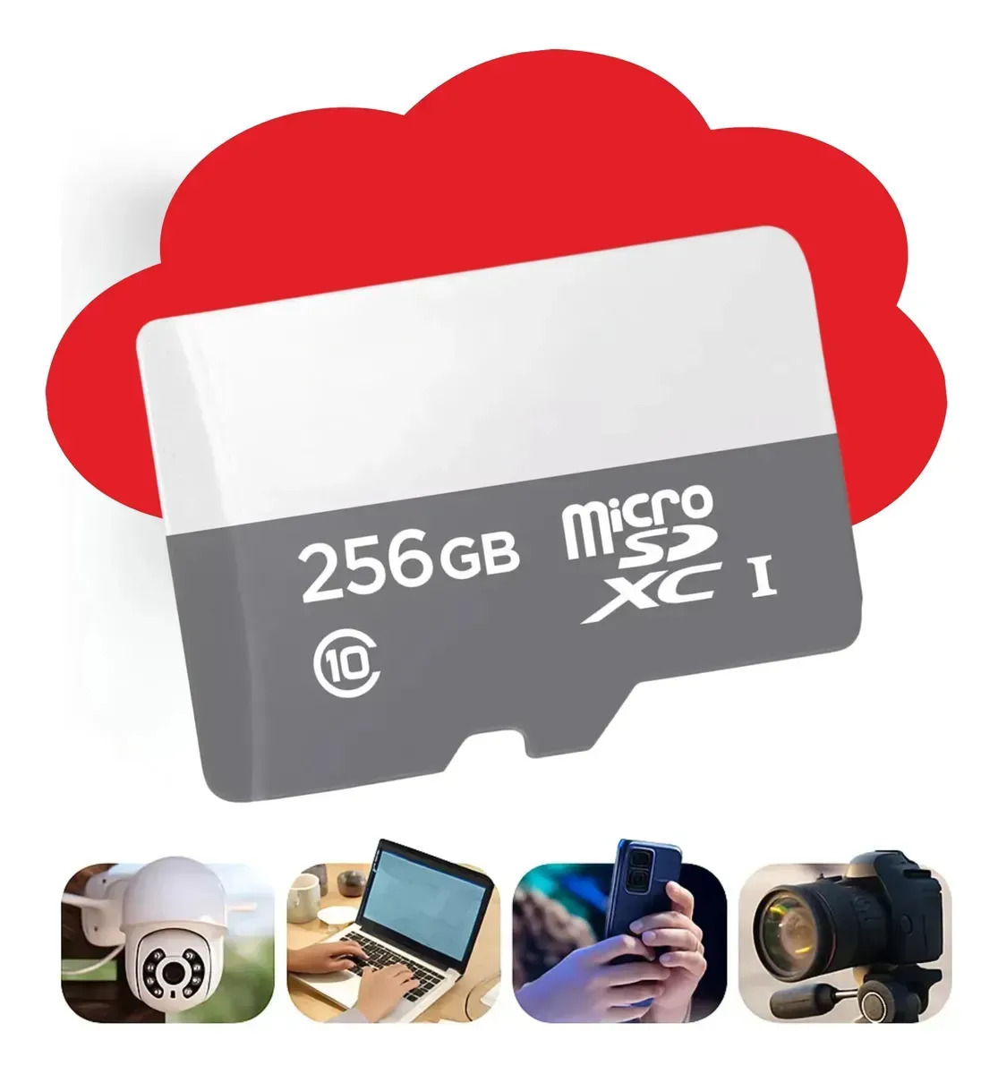Cartão de Memória MicroSD Davely 256 GB Classe 10 UHS-I U3 para Câmeras e Drones