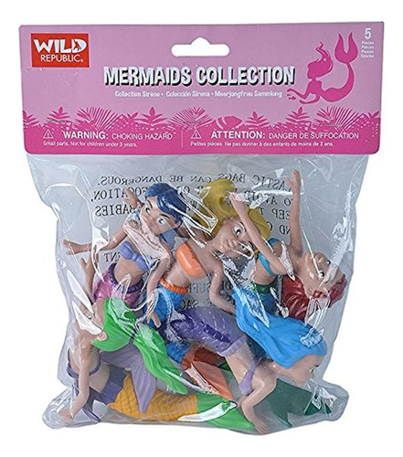Wild Republic Mermaid Figurines Five Piece Collection Pol