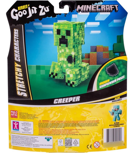 Figura Elástica Heroes Of Goo Jit Zu Minecraft Creeper