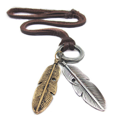 Hombres Mujeres Vintage Hoja Hojas Colgante Gargantilla De