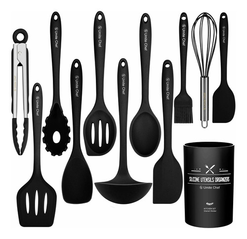 Juego Utensilio Cocina Silicona Antiadherente Espatula