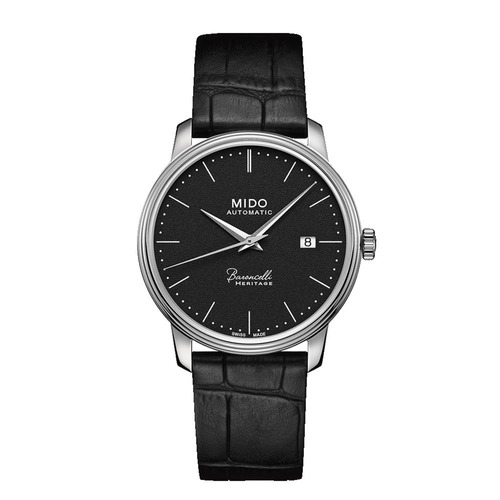 Mido Hombres Baroncelli Iii Heritag 39mm Negro Banda De