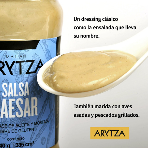 Salsa Caesar Arytza Gourmets Sin Tacc En Frasco X340g