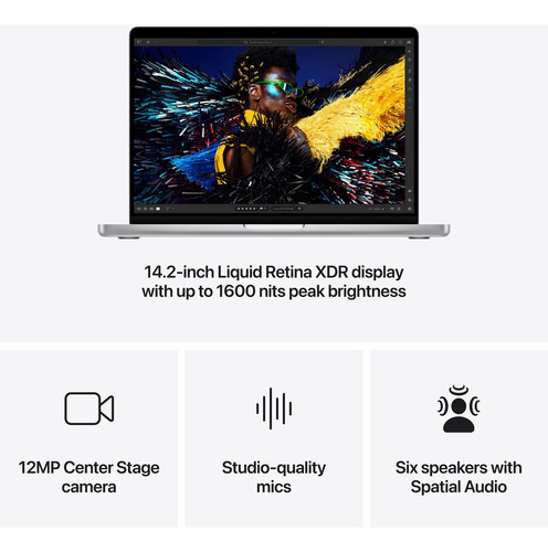 Macbook Pro 14.2 M4, 24gb Ram, 1tb Ssd Plateado