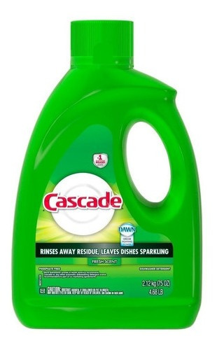 Cascade Detergente En Gel Lavavajilla Fresh Down 2.12kg P&g