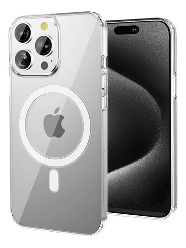 Funda Acrilica Compatible iPhone 15 Pro Carga Qi Inalambrica