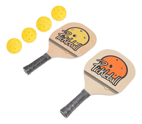 Juego De Raquetas Y Pelotas De Pickleball, Remos De Madera P