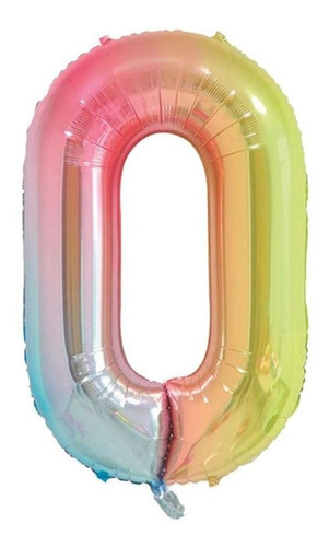 Balão Para Aniversários Número 0 Colorido 101cm 1 Un