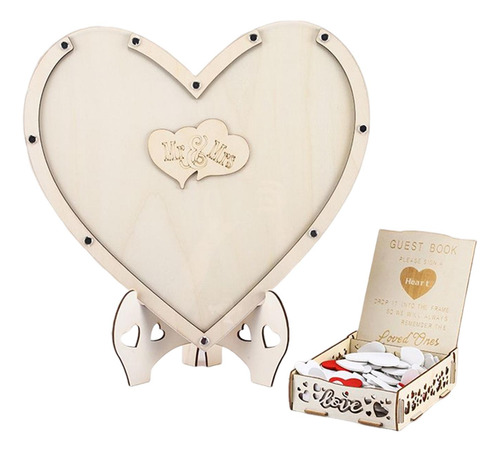 Libro De Invitados De Boda 3d En Forma De Corazón Con