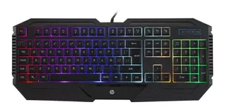 Teclado Gamer Hp Gaming K110 Retroiluminado Membrana Rgb Led