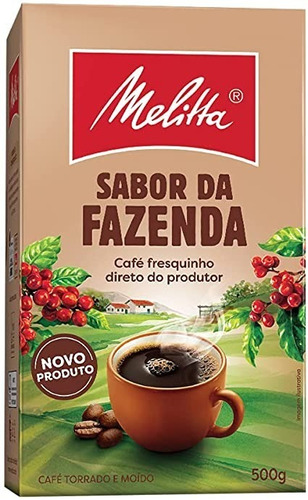 Kit 10x Café Tradicional Sabor Da Fazenda Melitta Vácuo 500g