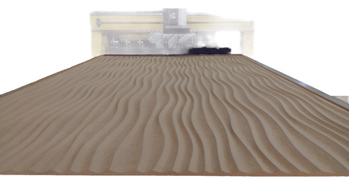 Panel Revestimiento Y Frentes Muebles Mdf 18mm Ondas 3d