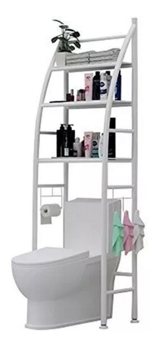 Estante Organizador Baño 3 Niveles Blanco Toilet Rack Repisa