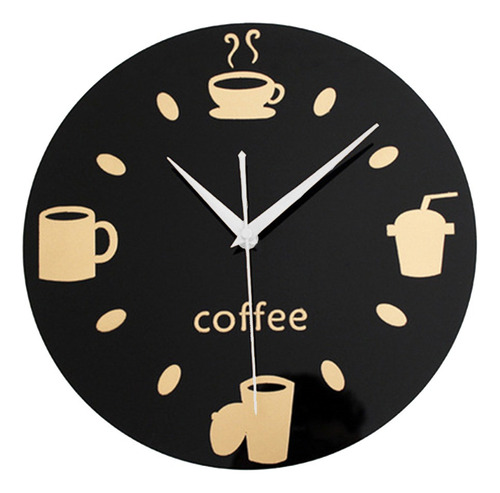 3d Espejo Redondo Taza De Café Reloj De Pared Restaurante Co