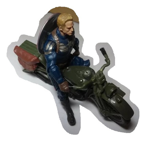 Capitán América Moto Figura Militar Moto Harley Escala 1/18 