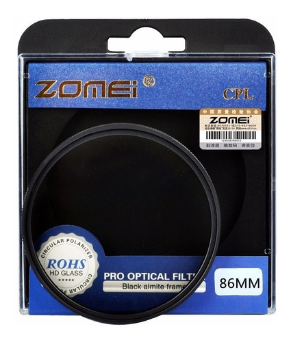 Filtro Zomei Pro Cpl Polarizador M Coated 86mm Canon Nikon