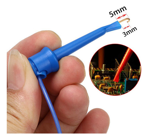 10 Clips De Gancho De Prueba De Doble Cable For Prueba Eléc