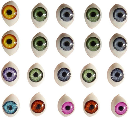 Ojos Realistas De Resina Ovalados De 16*12mm X10 Unidades | Cuotas sin  interés
