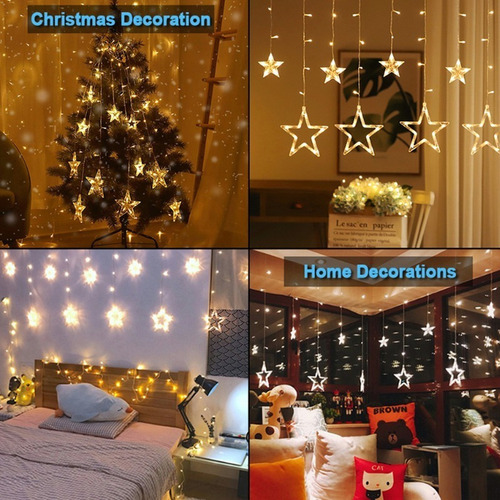 Guirnalda De Luces Led Navideña Para Decoración De Ventanas