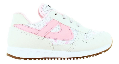 Imagen 2 de 6 de Panam Tenis Urbano Rosa Con Flores Para Niña 79253