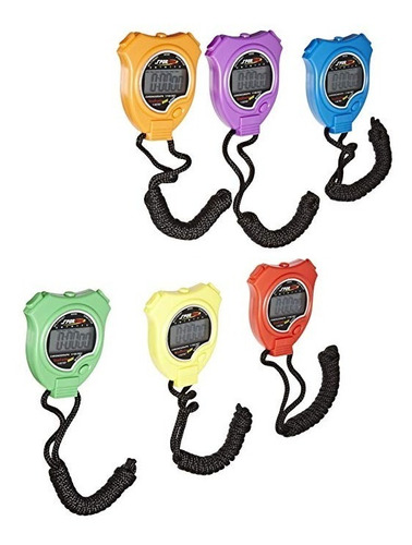 Sportime Timetracker Cronómetro Básico - Conjunto De 6 - Col