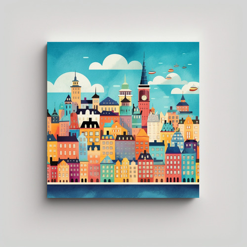 70x70cm Skyline Caprichoso De Estocolmo En Tu Hogar Flores